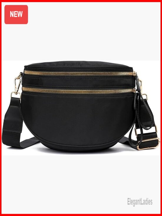 Handbags - Nylon Crossbody Fanny Pack Sling Bag Adjustable Strap Water Resistant